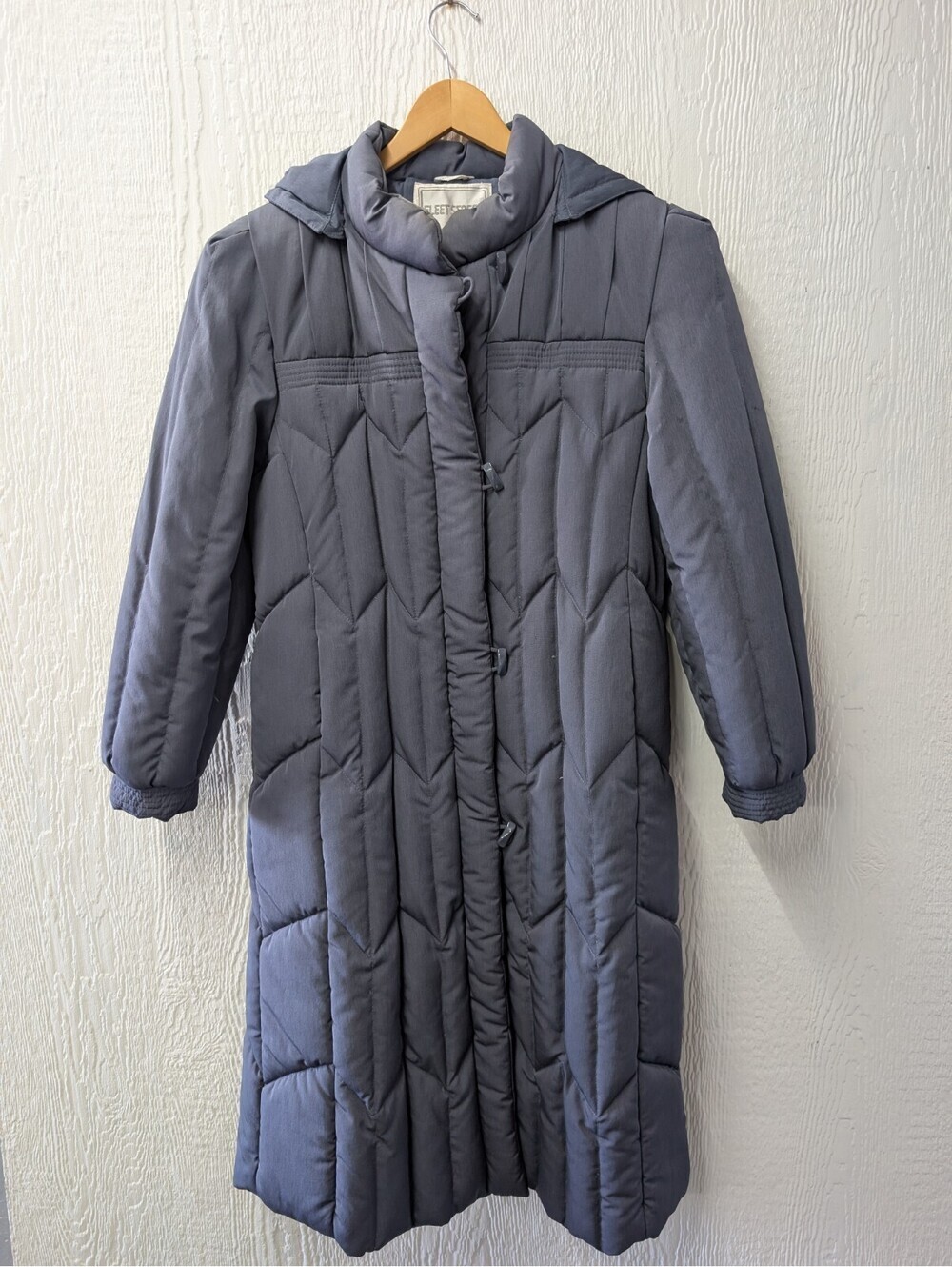 Vintage Fleet Street Down Feather Quilted Coat Long Coat Retro Cozy Size 10